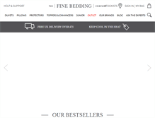 Tablet Screenshot of finebedding.co.uk